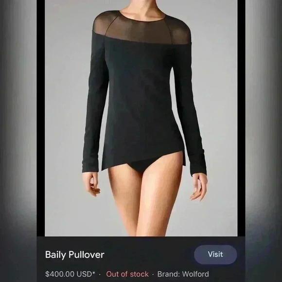 Wolford Sheer Panel Pullover Blouse - Picture 5 of 5